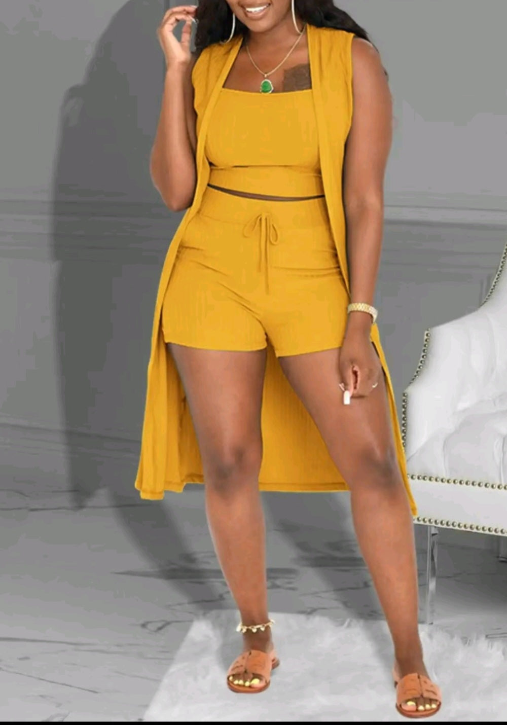 Plus Size 3pc Short Set